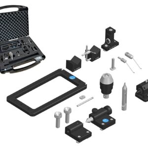 Universal clamping set for optical measuring and testing devices