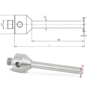 Sterntaster M5 Rubinkugel mit HM-Schaft