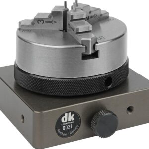 Rotary table with precision three-jaw chuck